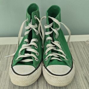Green High-Top Kids Sneakers